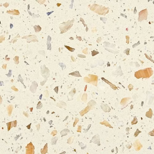 오렌지 프래그먼트 베이지 인조 테라조